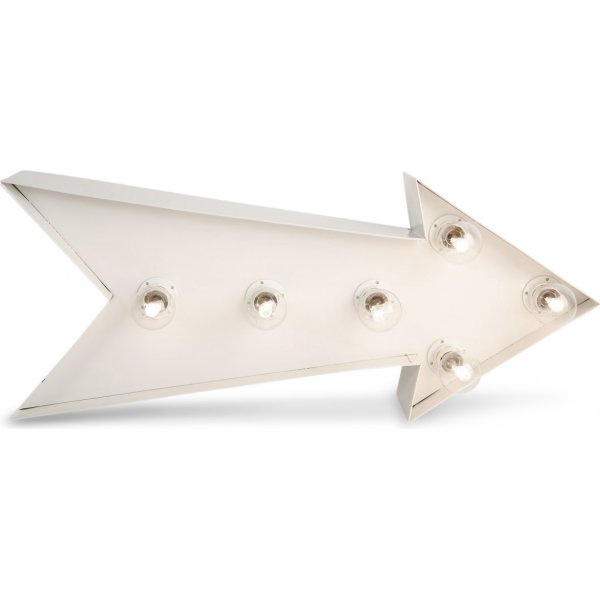 Sirkuslamppu (Nuoli) p. 46 cm - Valkoinen