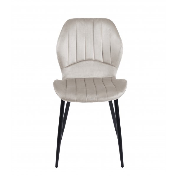 Ruokailuryhm� Sand� ruokap�yt� �120cm valkoinen terrazzo ja 4 Santos ruokatuolia beige sametti