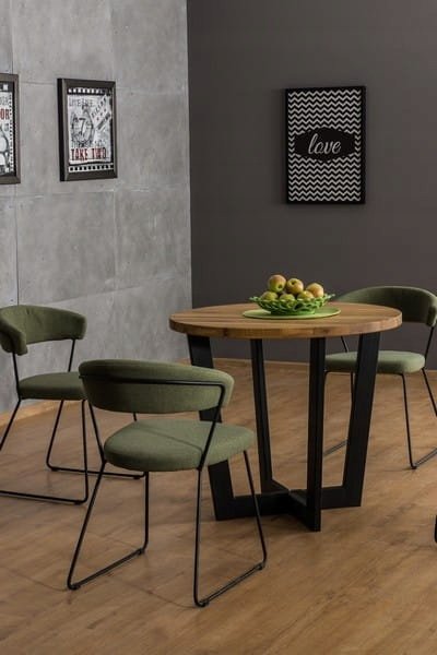 Cono ruokapöytä Ø90 cm - Tammi/musta Cono ruokapöytä Ø90 cm - Tammi/musta