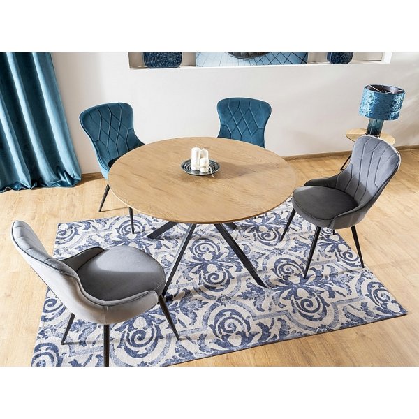 Lotus ruokapöydän tuoli - Harmaa sametti Lotus ruokapöydän tuoli - Harmaa sametti