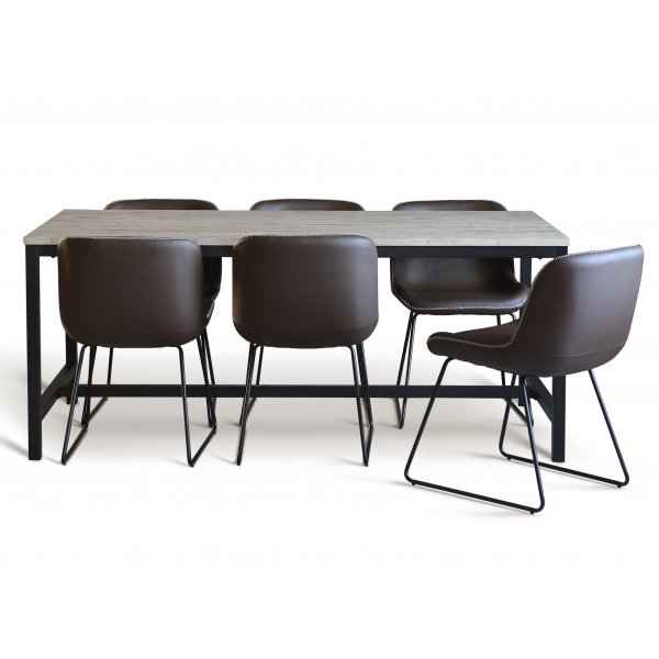 Texas ruokapöytä kalkittu 180 x 90 cm Texas ruokapöytä kalkittu 180 x 90 cm