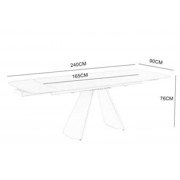 Saturnus-ruokapöytä, jatkettava 165-240 cm - Beige travertiini Saturnus-ruokapöytä, jatkettava 165-240 cm - Beige travertiini