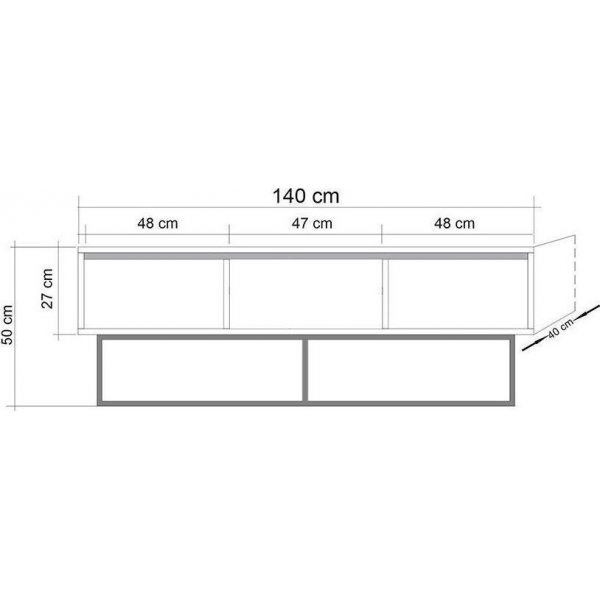 TV-taso Milo phkinpuussa - 140 cm
