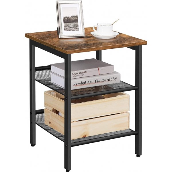 Ebbot-sivupöytä 40 x 40 cm - Ruskea/musta Ebbot-sivupöytä 40 x 40 cm - Ruskea/musta