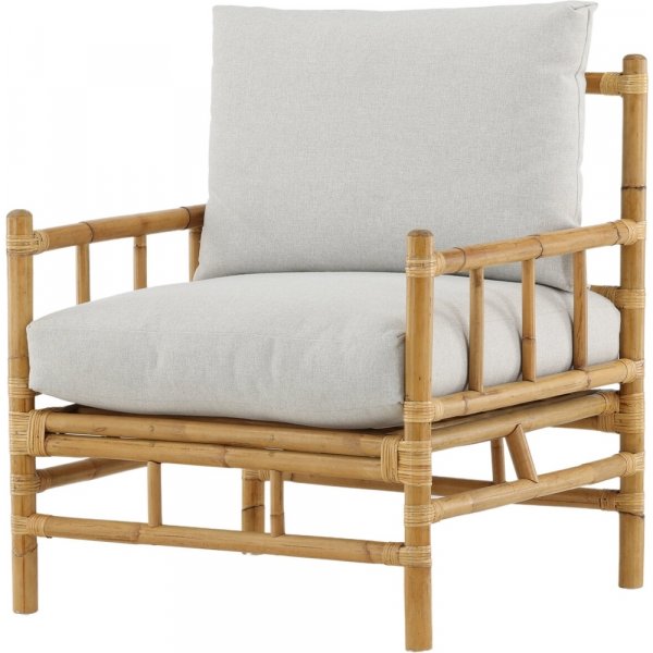 Cane nojatuoli - vaaleanharmaa/luonnollinen Cane nojatuoli - vaaleanharmaa/luonnollinen