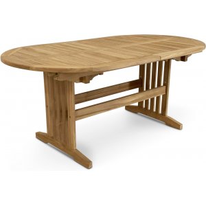 Salt soikea ruokapyt tiikist 150-210 cm perhonen - Teak + Puuljy huonekaluihin