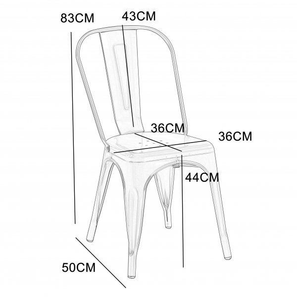 Iris-metalliruokatuoli Iris-metalliruokatuoli