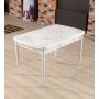 Trend ruokapyt 132-170 x 76,5 cm - Valkoinen/harmaa