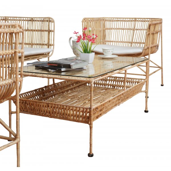 Galice ulkokalusteet ryhmä rottinki - Luonto/metalli Galice ulkokalusteet ryhmä rottinki - Luonto/metalli