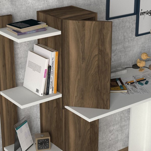 Gina kirjoituspyt 90x45 cm - Valkoinen/phkin