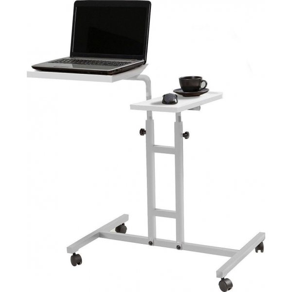 Glen kannettavan tietokoneen pöytä 67x45,5 cm - Valkoinen (pyörillä) Glen kannettavan tietokoneen pöytä 67x45,5 cm - Valkoinen (pyörillä)