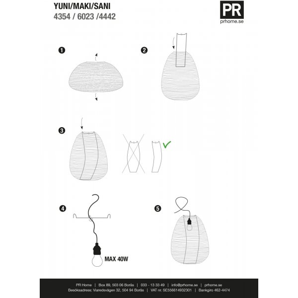 Sani kattovalaisimen varjostin - Valkoinen - 44,5 cm Sani kattovalaisimen varjostin - Valkoinen - 44,5 cm