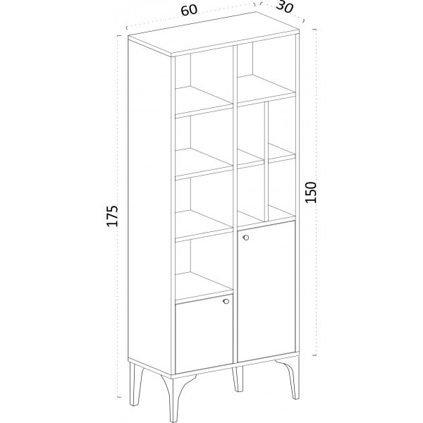 Castor kirjahylly - Sapphire tammi Castor kirjahylly - Sapphire tammi