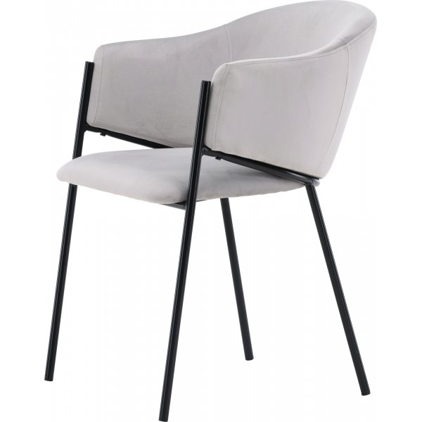 Evelina ruokatuoli - Harmaa sametti Evelina ruokatuoli - Harmaa sametti