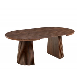 Crossby pyöreä ruokapöytä jatkettava Ø120-200 cm - Pähkinä Crossby pyöreä ruokapöytä jatkettava Ø120-200 cm - Pähkinä