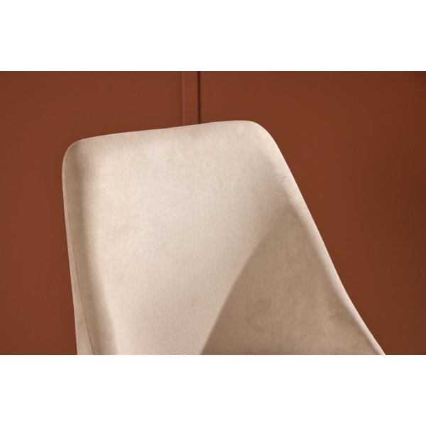 Yruokailutuoli - beige sametti/musta