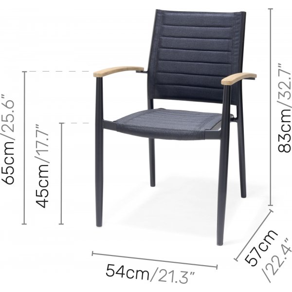 Portaalit ruokailuryhmä 5 - Musta/tiikki Portaalit ruokailuryhmä 5 - Musta/tiikki