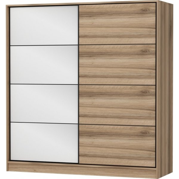 Kapusta vaatekaappi 220x52x210 cm, variantti B - Ruskea/valkoinen/ruskea Kapusta vaatekaappi 220x52x210 cm, variantti B - Ruskea/valkoinen/ruskea