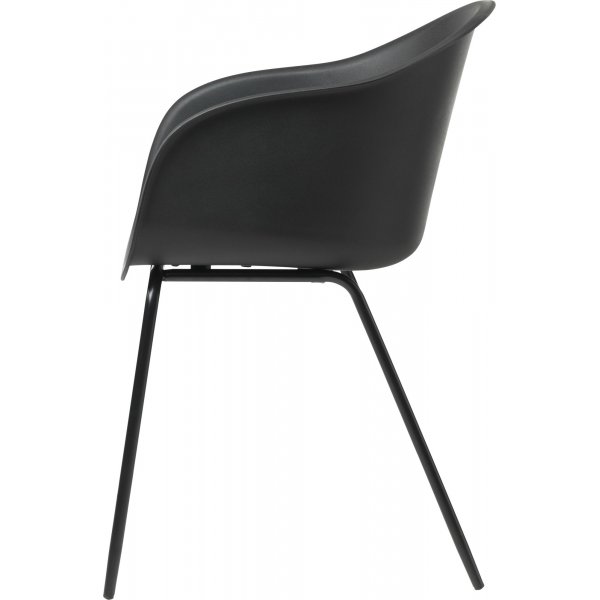 Roma musta ruokatuoli istuintyynyllä Roma musta ruokatuoli istuintyynyllä