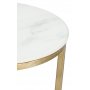 Palasso- sohvapyt 80cm halkaisijalla - Messinki / Vaalea marmori