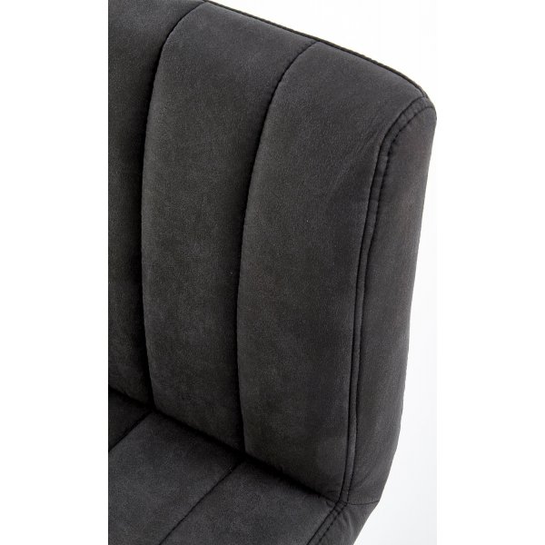 Elfrieda-baarituoli - Tummanharmaa (PU) / musta