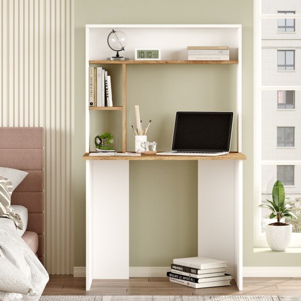 Bernt kirjoituspöytä 148,6 x 90 cm - Mänty/valkoinen Bernt kirjoituspöytä 148,6 x 90 cm - Mänty/valkoinen