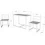 Bazar-pyt ja tuolit 105 x 55 cm - Mnty/musta