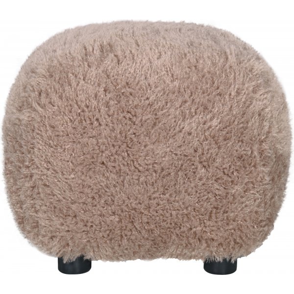 Prrinen puffi ruskeanharmaasta karvaista kangasta