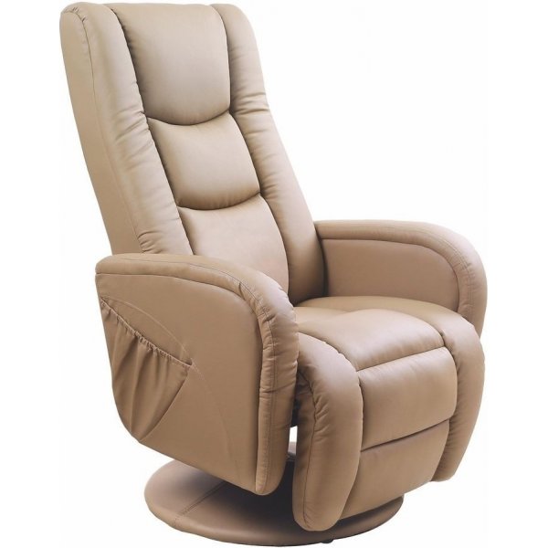 Recliner-nojatuoli Bibi - Beige PU + Huonekalujen tekstiilien puhdistus