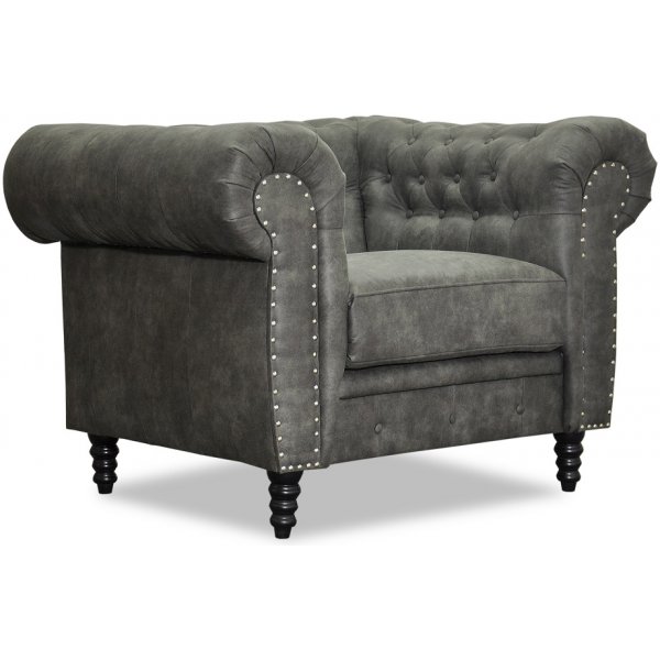 Ashford chesterfield -nojatuoli - Antrasiitti eco-nahka Ashford chesterfield -nojatuoli - Antrasiitti eco-nahka