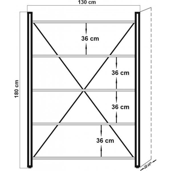 Cosmo Fix kirjahylly - mänty/musta Cosmo Fix kirjahylly - mänty/musta