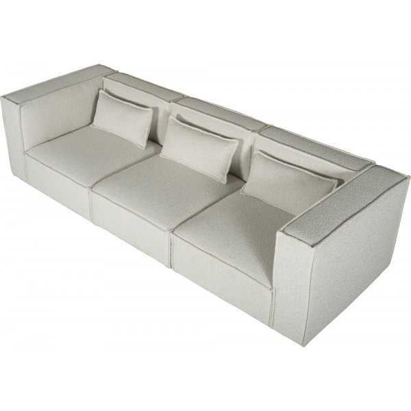 Nees modulaarinen bouclé-sohva - 3-istuttava bouclé-sohva Nees modulaarinen bouclé-sohva - 3-istuttava bouclé-sohva