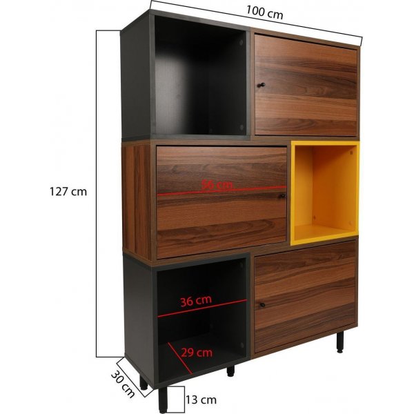 Bengo-kirjahylly - p�hkin�/antrasiitti/keltainen