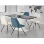Leslie jatkettava soikea ruokapyt 160-250 cm - Valkoinen/musta
