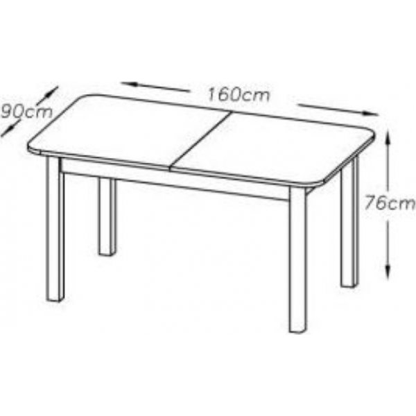 Bloom ruokapöytä 160-228 cm - Valkoinen Bloom ruokapöytä 160-228 cm - Valkoinen