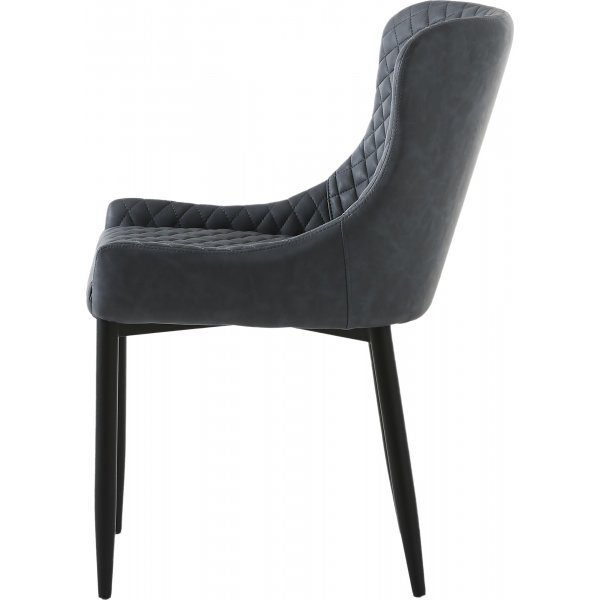 Bernt-tuoli harmaata PU:ta timanttikuviolla Bernt-tuoli harmaata PU:ta timanttikuviolla