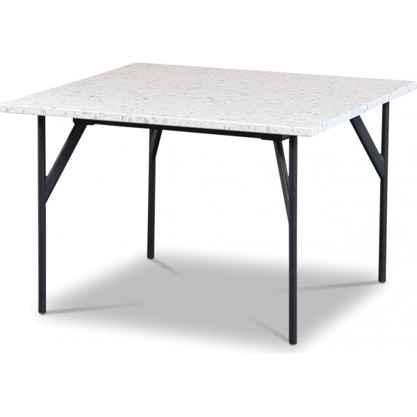 Terrazzo-sohvapyt 75x75 cm - Bianco Terrazzo & AIR-runko