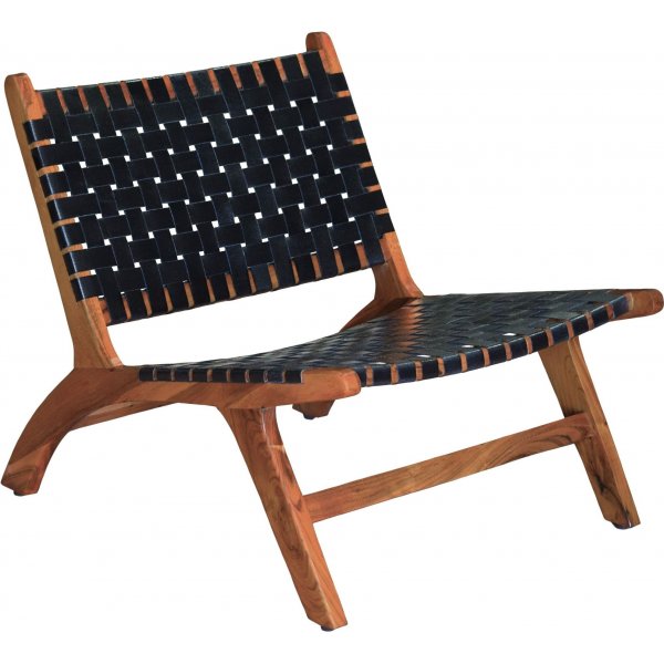 Porto Bello -nojatuoli tiikki / musta aniliininahka + Huonekalujen tahranpoistoaine Porto Bello -nojatuoli tiikki / musta aniliininahka + Huonekalujen tahranpoistoaine