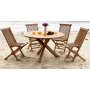 Ruokailuryhm Salt: Salt pyre pyt 120 cm sislten 4 teak-tuolia