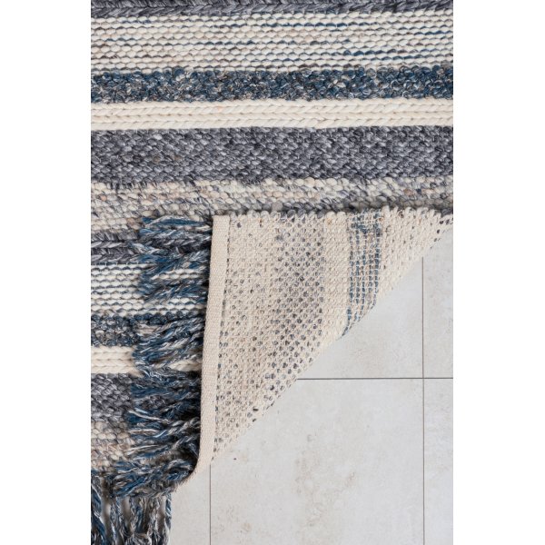 Teg-villamatto - laivastonsininen/harmaa Teg-villamatto - laivastonsininen/harmaa