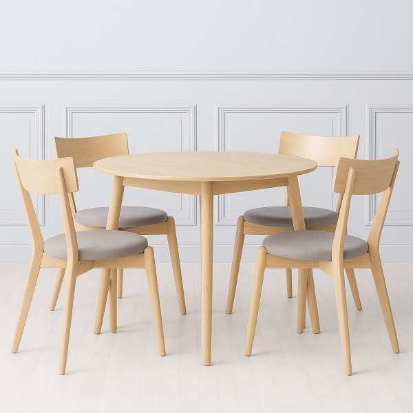 Ruokap�yt� tammi �90 cm - Nelson + Huonekalujen jalat