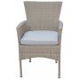 Ruokailuryhm 2 tuolia ja ruokapyt 80 cm beige/rottinki - Merca/Tor