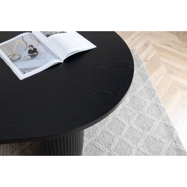 Ruokapöytä 200x90 cm mustaksi petsattu - Bianca Ruokapöytä 200x90 cm mustaksi petsattu - Bianca