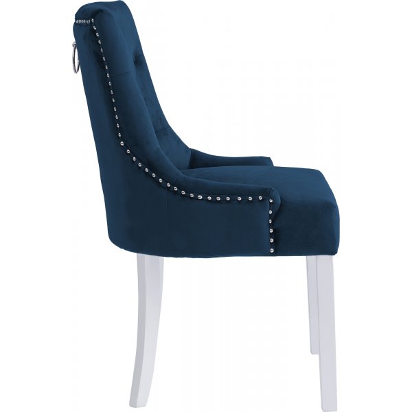 Tuva Decotique- tuoli kahvoilla - Sametti - Sininen Tuva Decotique- tuoli kahvoilla - Sametti - Sininen