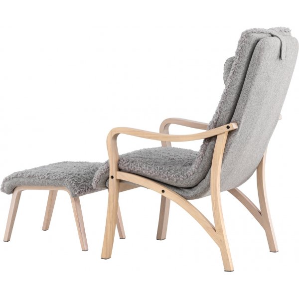 Fårö lepotuoli - Vaaleanharmaa/Whitewash Fårö lepotuoli - Vaaleanharmaa/Whitewash