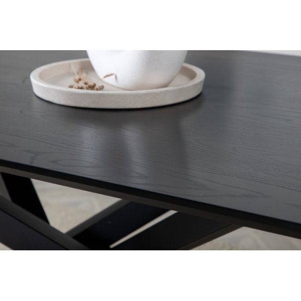 Ruokapöytä 180x90 cm mustaksi petsattu tammi - Piazza Ruokapöytä 180x90 cm mustaksi petsattu tammi - Piazza