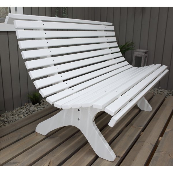 Lillesand 3-istuttava penkki - Valkoinen