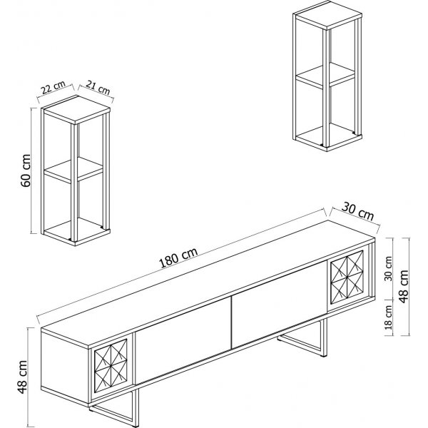 Erki TV-taso - Phkin/musta