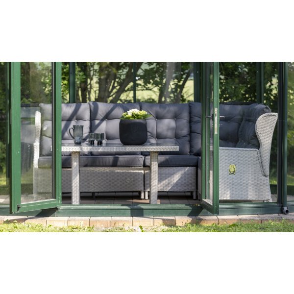 Wembley-kulmasohva p�yd�ll� (Recliner) - Vaalea keinorottinki