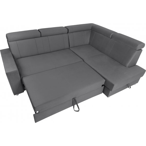 Yksinäinen kulmasohva, jossa avoin pää oikealle - harmaa Yksinäinen kulmasohva, jossa avoin pää oikealle - harmaa